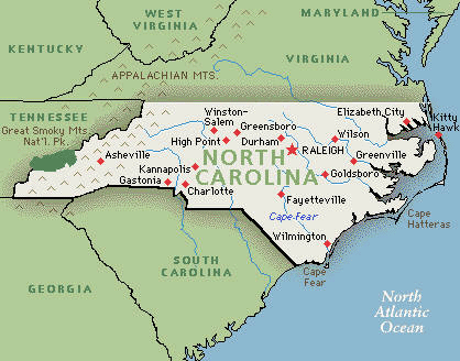 North Carolina, the last state to c.. USA - Travel to the US of A